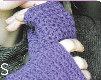 Instant Download - PDF- Beautiful Fingerless Gloves/ Wrist Warmers Crochet Pattern (CA55)