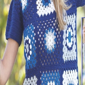 Instant download PDF- Beautiful Granny Top Crochet Pattern (AD160)