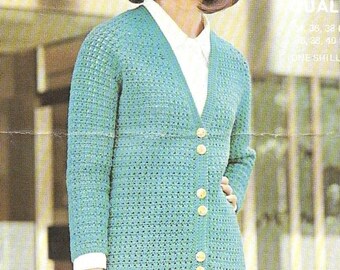 Patrón de crochet para chaqueta y falda (Descarga PDF) AD121