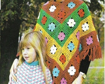 Instant Download - PDF- Beautiful Poncho Knitting & Crochet Pattern (CC33)