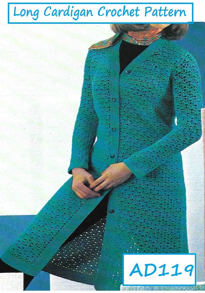 Vintage Long Cardigan in UK Terms