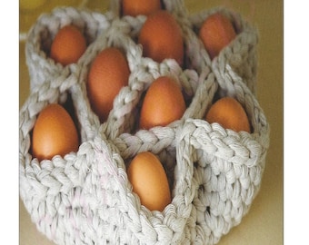 Home Egg Basket Crochet Pattern PDF download (H18)