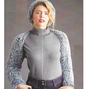 PnAPatterns - Instant Download - PDF- Beautiful Shrug & Hat Knitting Pattern (K476)