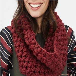 Instant Download - PDF-  Beautiful Easy Puff Cowl Crochet Pattern (CA69)