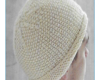 Patrón de gorro de invierno: lana gruesa, para hombre adulto (PDF descargable) KA76