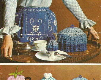 Instant Download - PDF- Great Vintage Tea Pot Cosy, Egg Cosy, 2 Crochet and 1 Knitting Pattern (H8)