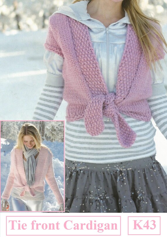 tie front cardigan pattern