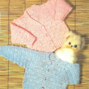Vintage Baby Cardigan Crochet Pattern: 4ply Yarn  (PDF Pattern) CB122