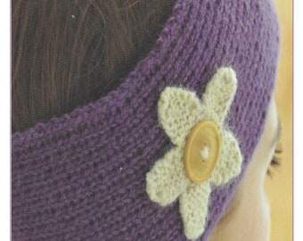 Instant Download - PDF- Beautiful Ear Warmer Knitting Pattern (KA70)