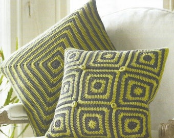 Instant Download - PDF- Beautiful Square Cushion Crochet Pattern (H25)