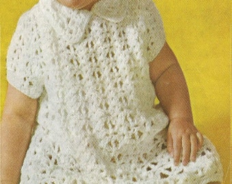 Téléchargement immédiat - PDF - Beau modèle de robe pour bébé au crochet (CB131)