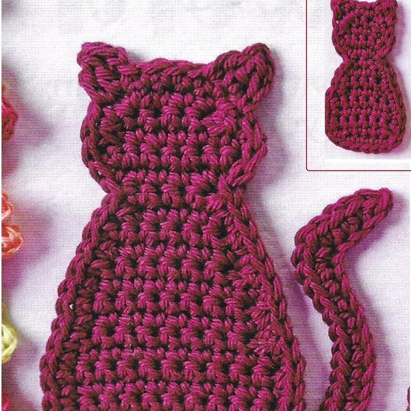 Instant Download - PDF- So Cute Little Cat Motif Crochet Pattern (M3)