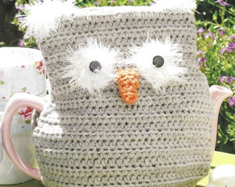 Instant Download - PDF- Beautiful Owl Teapot Cosy Crochet Pattern (H57)