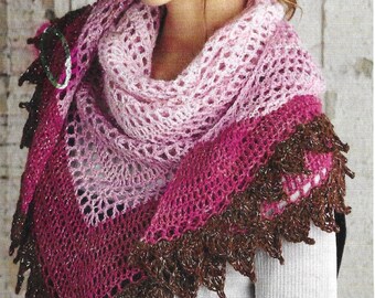 Instant Download - PDF- Beautiful  Scarf / Shawl Crochet Pattern (CA45)