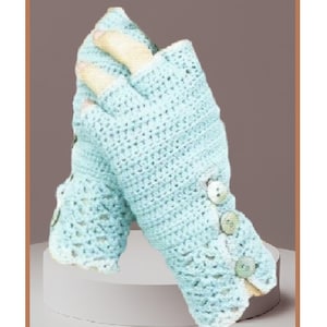 PnAPatterns -Instant Download - PDF- Beautiful Fingerless Gloves/ Wrist Warmers Crochet Pattern (CA12)