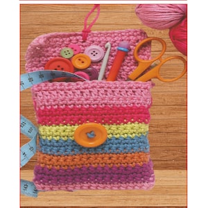 Instant Download - PDF-Beautiful Little Rainbow Stripe Bag Crochet Pattern (CA13)