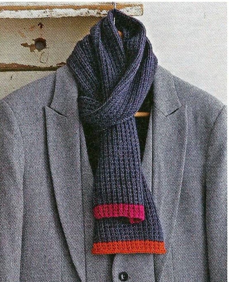 Instant Download PDF Great EASY Aran Scarf Knitting Pattern Etsy UK