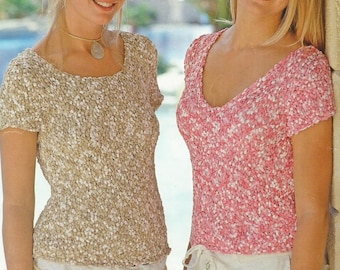 Ladies Vintage Easy Knit Top Pattern PDF Download (K38)