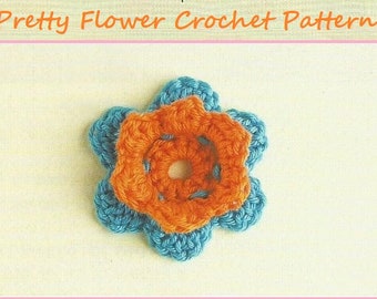 Instant Download - PDF-  A Pretty Flower Crochet Pattern (F12)