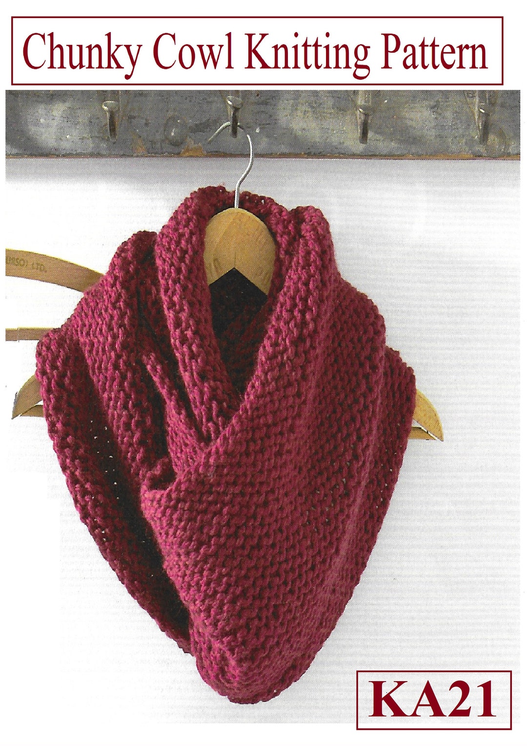 Super Chunky Cowl Knitting Pattern (PDF Download) KA21 - Etsy
