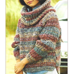 Instant Download - PDF-  Beautiful Jumper, Snood and Hat Knitting Pattern (C238)