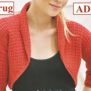 Instant Download - PDF- Beautiful Shrug Crochet Pattern  (AD56)