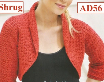 Instant Download - PDF- Beautiful Shrug Crochet Pattern  (AD56)