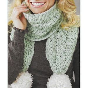 Instant Download - PDF- Beautiful Cable Scarf Crochet Pattern (CA86)