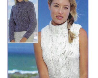 Super Chunky Knit Top & Jumper Pattern: PDF Download (Sizes 32-42 inch