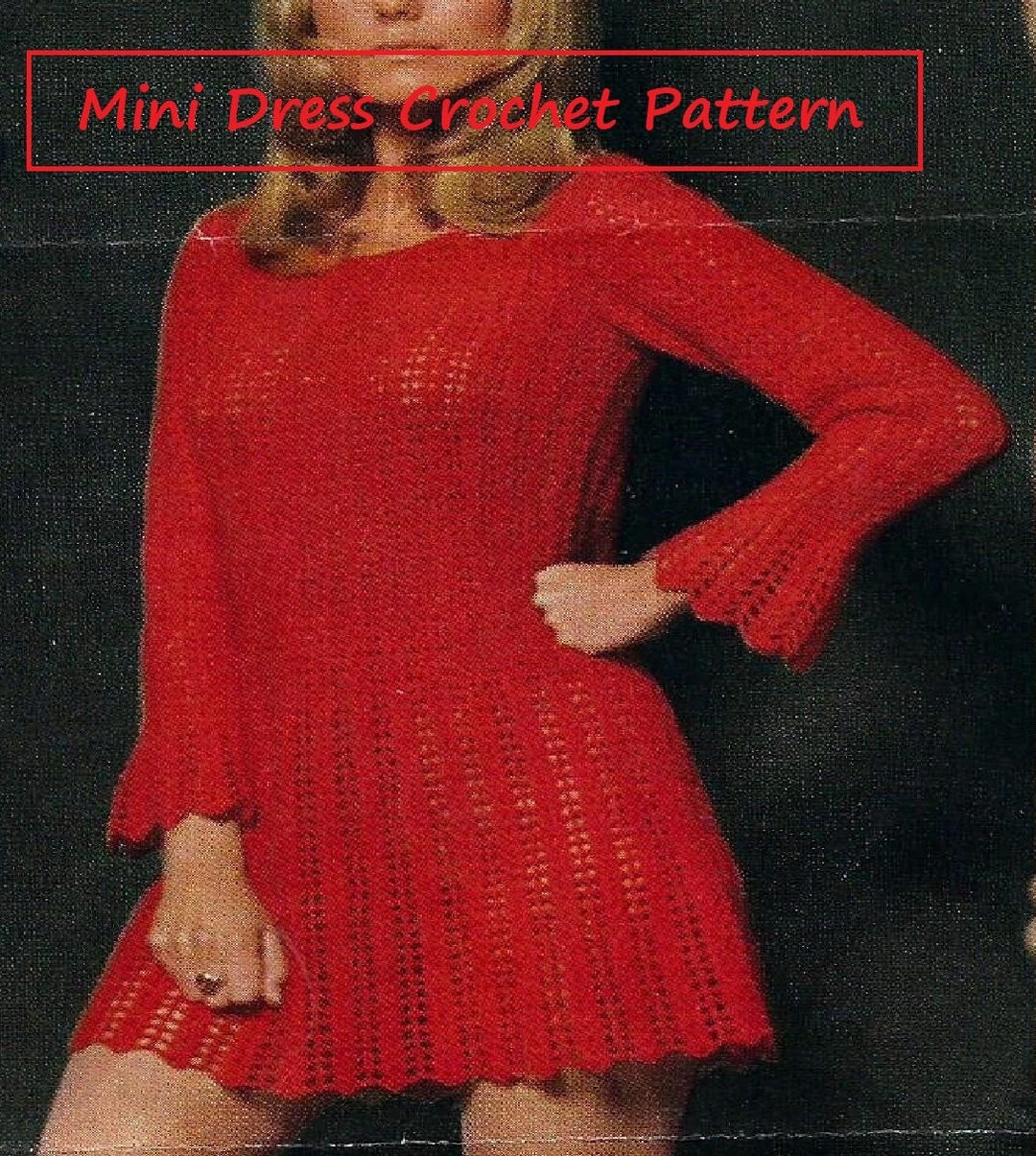 vintage crochet mini dress Pastel Potpourri Above-the-Knee Length Crochet Mini Dress Lim's Vintage
