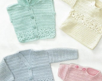 Instant Download PDF - Beautiful Cardigan, Hooded Gilet &, Jumper Crochet Pattern (CB5)