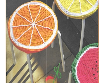 Fruit Stool Cover Crochet Pattern (PDF Download) H166