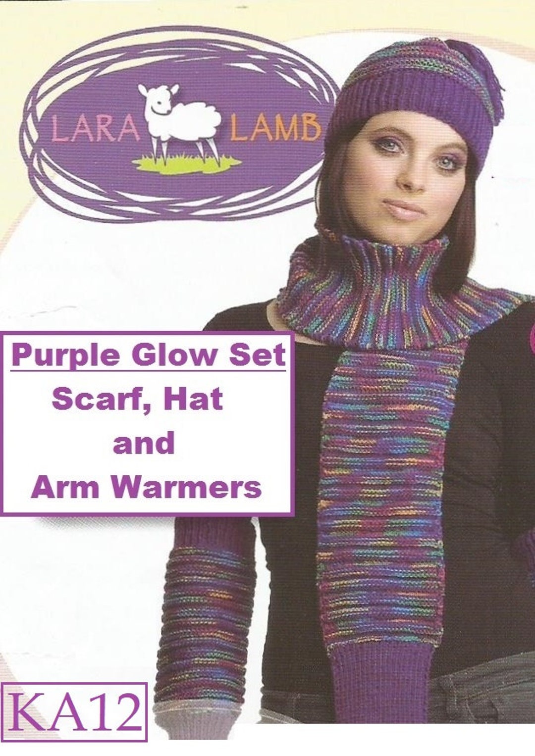 Schema per lavorare a maglia il set di sciarpe viola (download