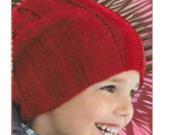 Instant Download - PDF- Beautiful Aran Slouch Hat Knitting Pattern (KA53)