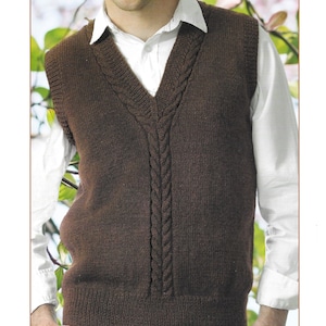 Instant Download - PDF- Men&#39;s Waistcoat Knitting Pattern (K271)