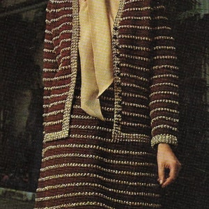 Instant Download - PDF- Beautiful Skirt and Jacket Crochet Pattern  (AD128)