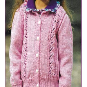 Vintage Cardigan Knitting Pattern: DK Yarn (PDF Pattern) C208