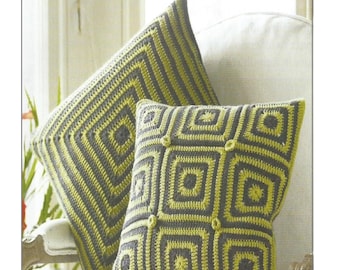 Home Square Cushion X 2 Crochet Pattern PDF Download (H25)