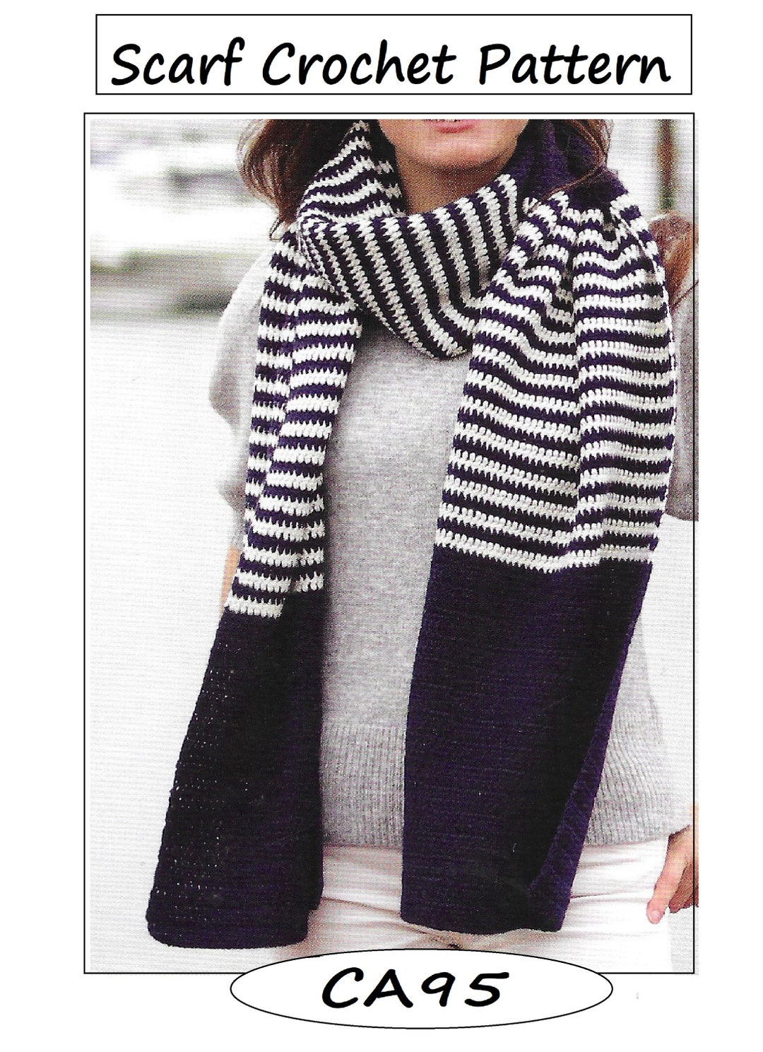 Scarf Crochet Pattern: (instant Download PDF) CA95 - Etsy