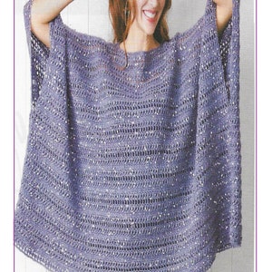 Instant Download - PDF-  Beautiful Poncho Crochet Pattern  (AD202)