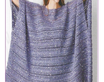 Ladies DK Poncho Crochet Pattern PDF Download (AD202)