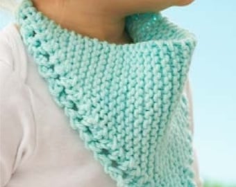 Baby Bandana Bib Knitting Pattern (Instant download PDF) 262
