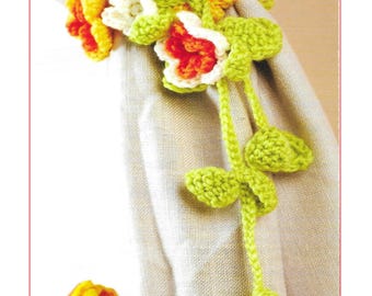 Floral Curtain Tie Back Crochet Pattern (PDF Download) H140