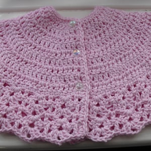PnAPatterns - Instant Download - PDF- Beautiful Baby Bolero Crochet Pattern Chest Size 18 & 20 inches (CB10)
