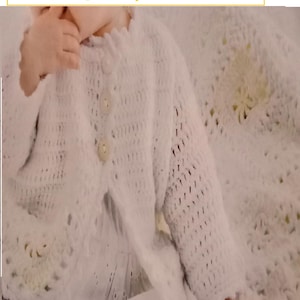 Instant Download - PDF- Beautiful Blanket With Matching Cardigan Basket Crochet Pattern (CB152)