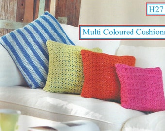 Instant Download - PDF- Beautiful Cushion Covers x3 Crochet Pattern (H27)