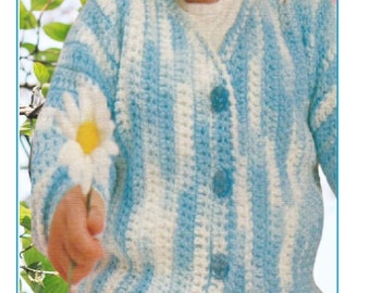 Instant Download PDF - Beautiful Cardigan Crochet Pattern (CB2)