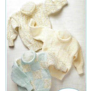 Vintage Patchwork Pullover Strickmuster: Brustumfang 10-30 inch (Instant download PDF) 181