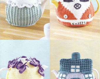 Instant Download - PDF- Beautiful Tea Pot cosy Knitting and Crochet Pattern (H15)