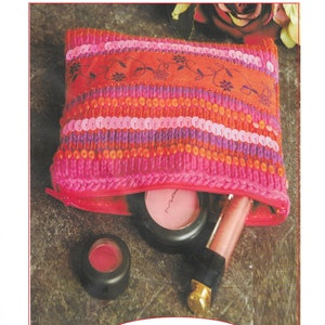 Sofortiger Download - PDF - Schöne Make Up Tasche Strickmuster (KA45)